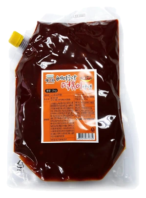 베이글닥 떡볶이양념 2kg 실제 제품
