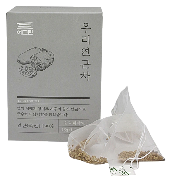 우리연근삼각티백차 1g × 10T 실제 제품